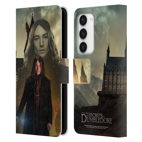 Fantastic Beasts: Secrets of Dumbledore Character Art Credence Barebone Leather Book Wallet Case Cover For Samsung Galaxy S23 5G