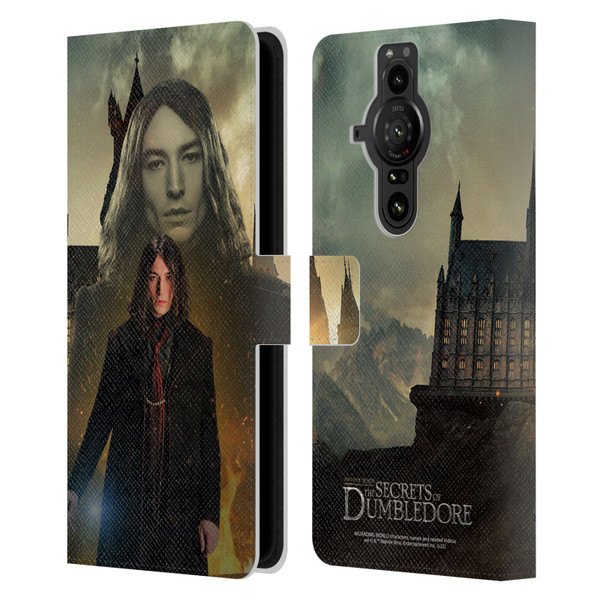 Fantastic Beasts: Secrets of Dumbledore Character Art Credence Barebone Leather Book Wallet Case Cover For Sony Xperia Pro-I