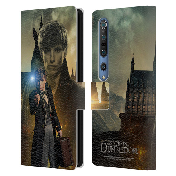 Fantastic Beasts: Secrets of Dumbledore Character Art Newt Scamander Leather Book Wallet Case Cover For Xiaomi Mi 10 5G / Mi 10 Pro 5G