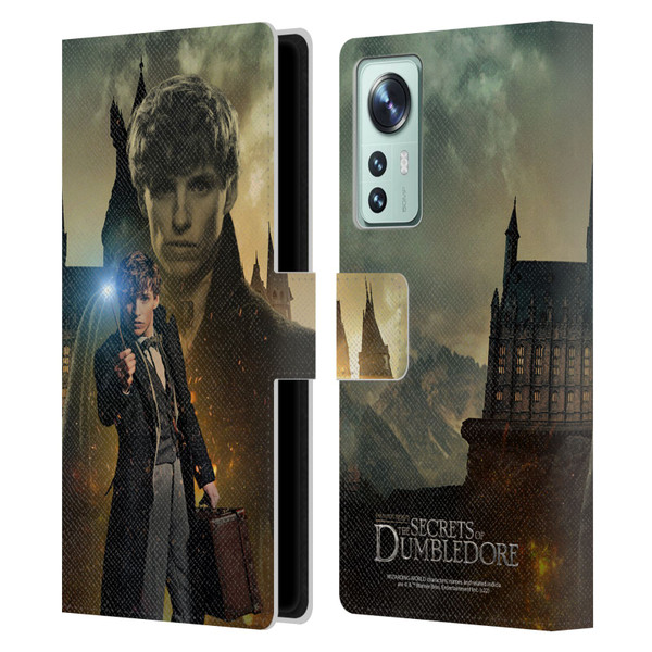 Fantastic Beasts: Secrets of Dumbledore Character Art Newt Scamander Leather Book Wallet Case Cover For Xiaomi 12