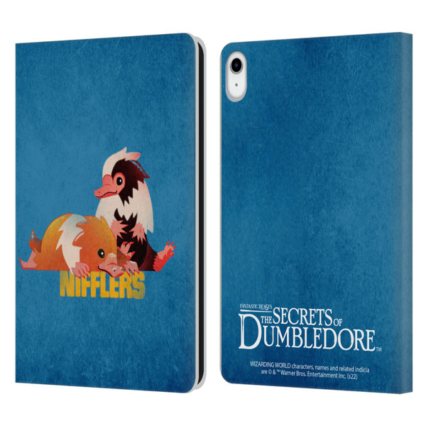 Fantastic Beasts: Secrets of Dumbledore Graphic Badges Nifflers Leather Book Wallet Case Cover For Apple iPad 10.9 (2022)