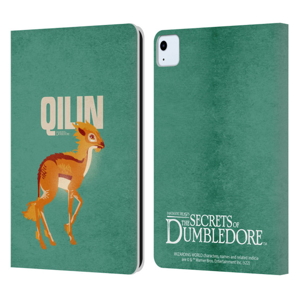 Fantastic Beasts: Secrets of Dumbledore Graphic Badges Qilin Leather Book Wallet Case Cover For Apple iPad Air 2020 / 2022