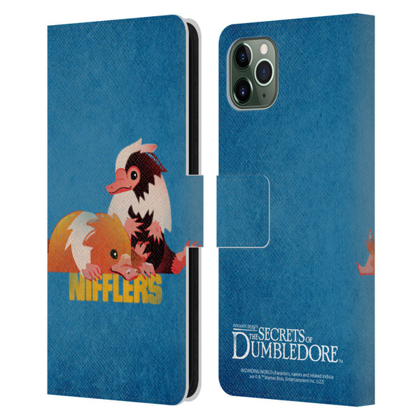 Fantastic Beasts: Secrets of Dumbledore Graphic Badges Nifflers Leather Book Wallet Case Cover For Apple iPhone 11 Pro Max