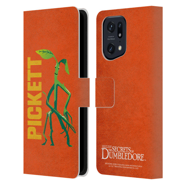 Fantastic Beasts: Secrets of Dumbledore Graphic Badges Pickett Leather Book Wallet Case Cover For OPPO Find X5 Pro