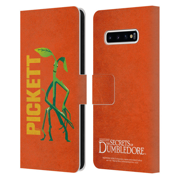 Fantastic Beasts: Secrets of Dumbledore Graphic Badges Pickett Leather Book Wallet Case Cover For Samsung Galaxy S10+ / S10 Plus