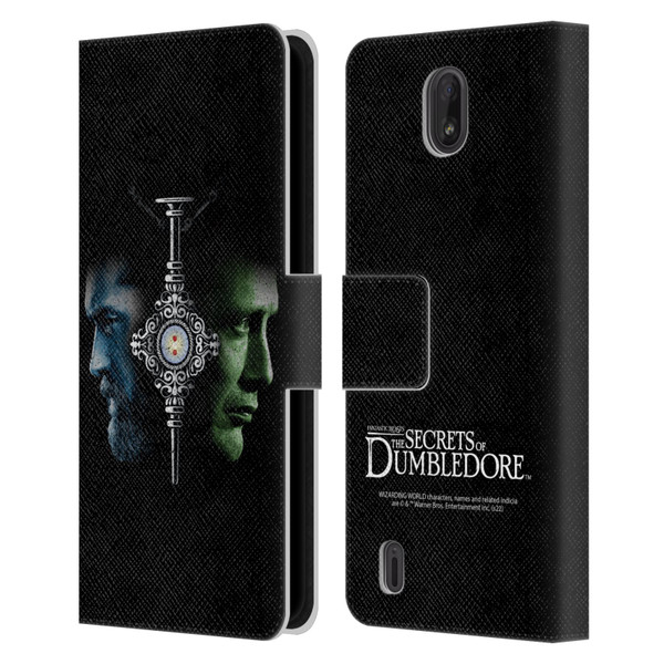 Fantastic Beasts: Secrets of Dumbledore Graphic Core Dumbledore And Grindelwald Leather Book Wallet Case Cover For Nokia C01 Plus/C1 2nd Edition