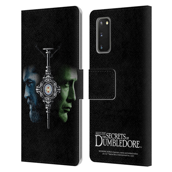 Fantastic Beasts: Secrets of Dumbledore Graphic Core Dumbledore And Grindelwald Leather Book Wallet Case Cover For Samsung Galaxy S20 / S20 5G
