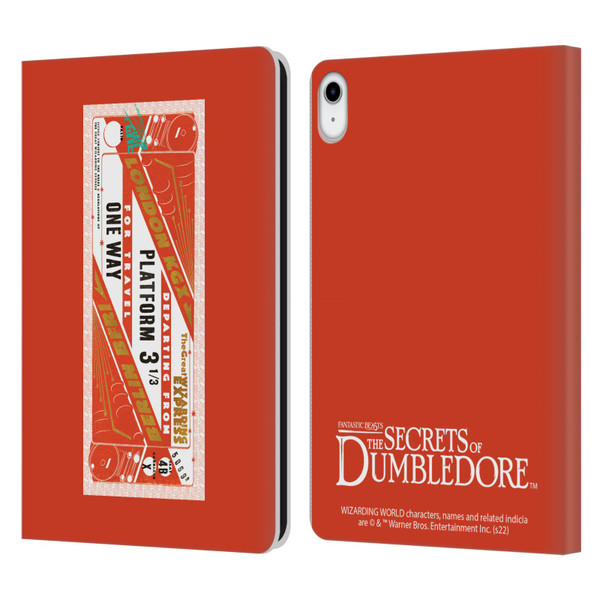 Fantastic Beasts: Secrets of Dumbledore Graphics Train Ticket Leather Book Wallet Case Cover For Apple iPad 10.9 (2022)