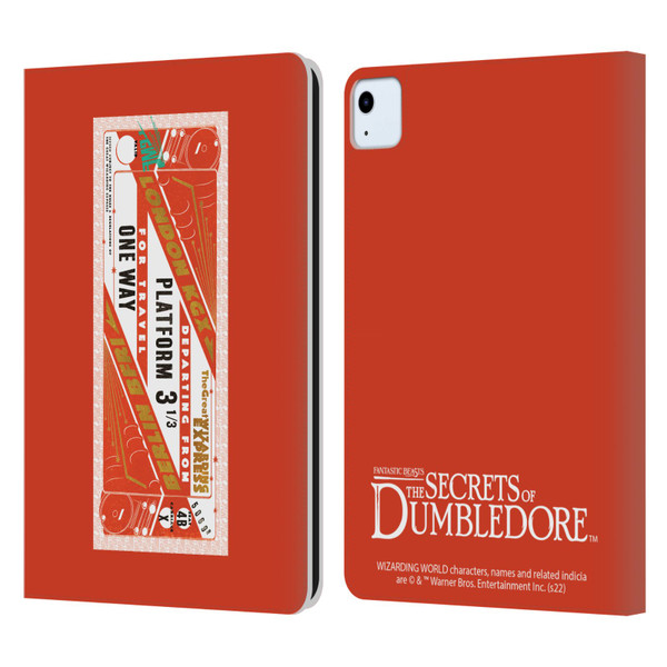 Fantastic Beasts: Secrets of Dumbledore Graphics Train Ticket Leather Book Wallet Case Cover For Apple iPad Air 2020 / 2022