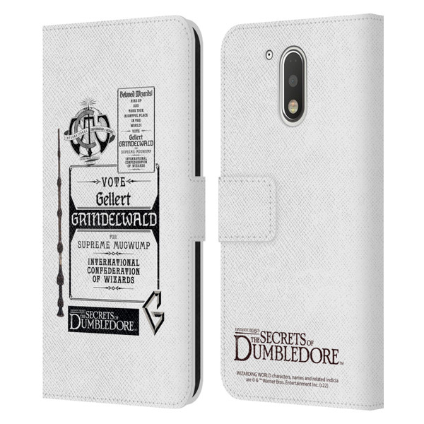 Fantastic Beasts: Secrets of Dumbledore Graphics Gellert Grindelwald Leather Book Wallet Case Cover For Motorola Moto G41