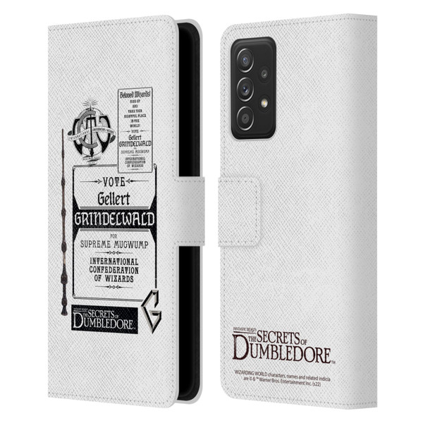 Fantastic Beasts: Secrets of Dumbledore Graphics Gellert Grindelwald Leather Book Wallet Case Cover For Samsung Galaxy A53 5G (2022)