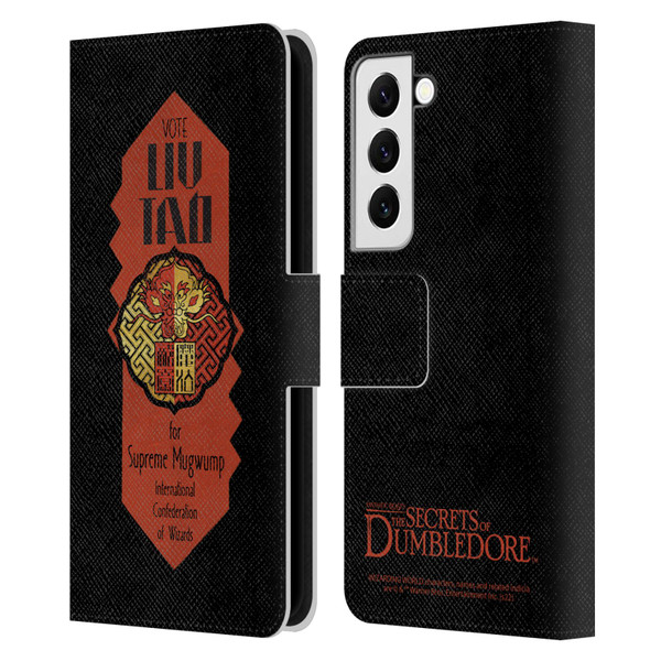 Fantastic Beasts: Secrets of Dumbledore Graphics Liu Tao Leather Book Wallet Case Cover For Samsung Galaxy S22 5G