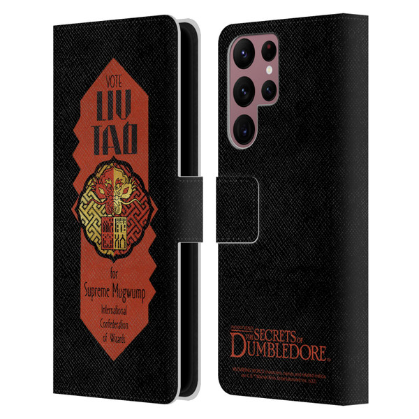 Fantastic Beasts: Secrets of Dumbledore Graphics Liu Tao Leather Book Wallet Case Cover For Samsung Galaxy S22 Ultra 5G
