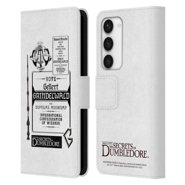 Fantastic Beasts: Secrets of Dumbledore Graphics Gellert Grindelwald Leather Book Wallet Case Cover For Samsung Galaxy S23 5G