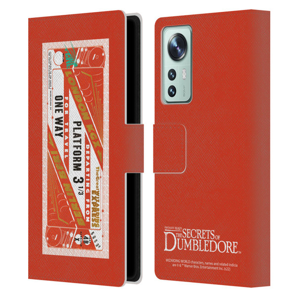 Fantastic Beasts: Secrets of Dumbledore Graphics Train Ticket Leather Book Wallet Case Cover For Xiaomi 12