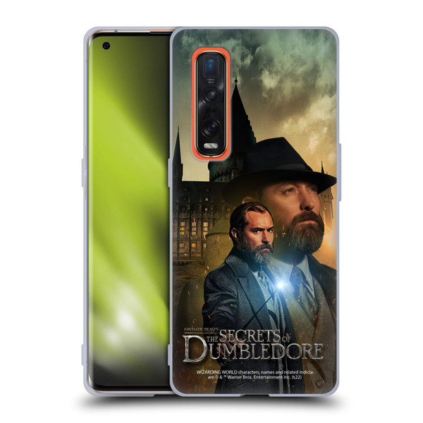 Fantastic Beasts: The Secrets of Dumbledore Character Art Albus Dumbledore Soft Gel Case for OPPO Find X2 Pro 5G