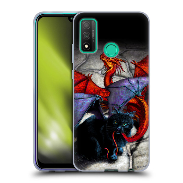 Stanley Morrison Art Bat Winged Black Cat & Dragon Soft Gel Case for Huawei P Smart (2020)