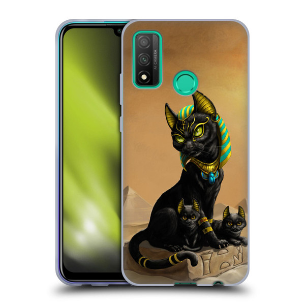 Stanley Morrison Art Egyptian Bastet Cat & Kittens Soft Gel Case for Huawei P Smart (2020)