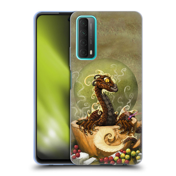Stanley Morrison Art Brown Coffee Dragon Dragonfly Soft Gel Case for Huawei P Smart (2021)