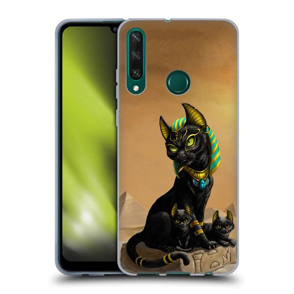 Stanley Morrison Art Egyptian Bastet Cat & Kittens Soft Gel Case for Huawei Y6p