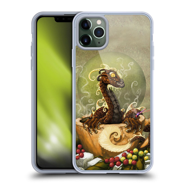 Stanley Morrison Art Brown Coffee Dragon Dragonfly Soft Gel Case for Apple iPhone 11 Pro Max