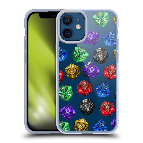 Stanley Morrison Art Six Dragons Gaming Dice Set Soft Gel Case for Apple iPhone 12 Mini