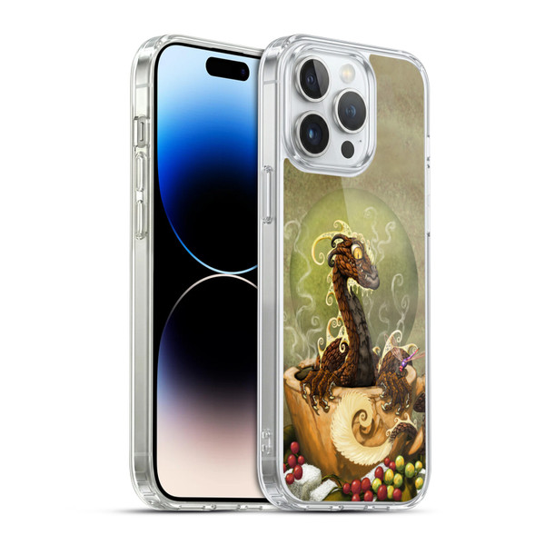 Stanley Morrison Art Brown Coffee Dragon Dragonfly Soft Gel Case for Apple iPhone 14 Pro Max & MagSafe