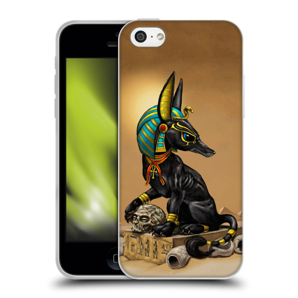Stanley Morrison Art Egyptian Black Jackal Anubis Soft Gel Case for Apple iPhone 5c