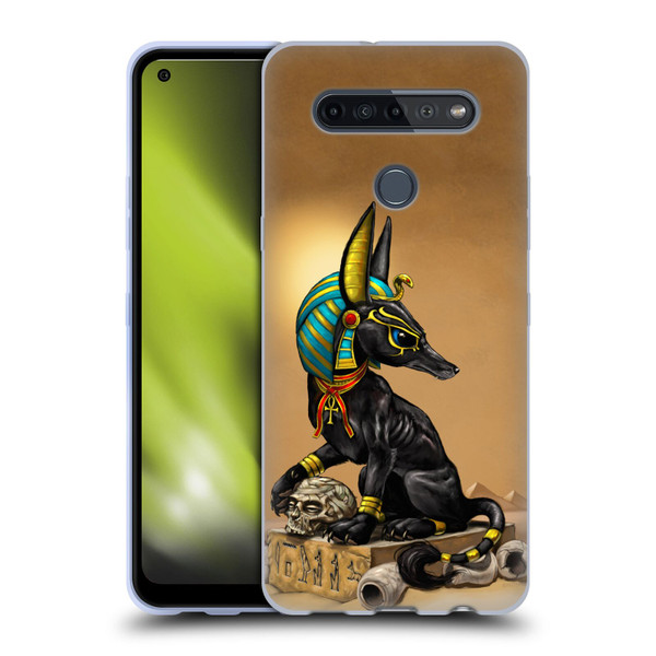 Stanley Morrison Art Egyptian Black Jackal Anubis Soft Gel Case for LG K51S