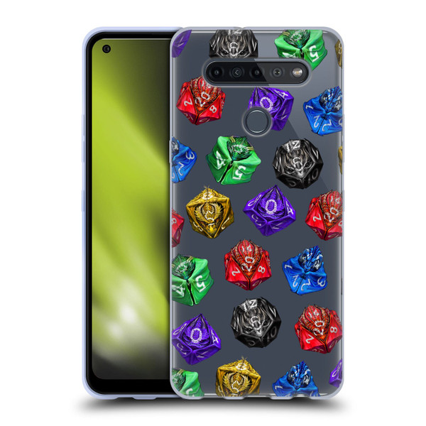 Stanley Morrison Art Six Dragons Gaming Dice Set Soft Gel Case for LG K51S
