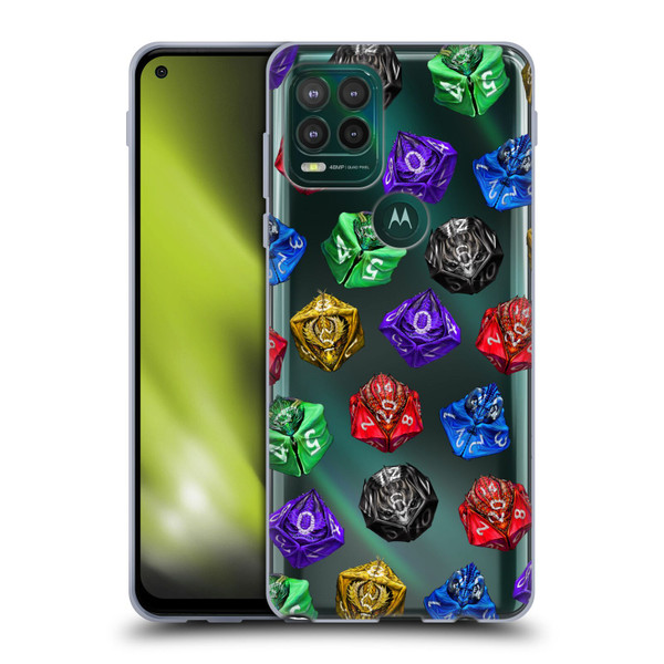 Stanley Morrison Art Six Dragons Gaming Dice Set Soft Gel Case for Motorola Moto G Stylus 5G 2021