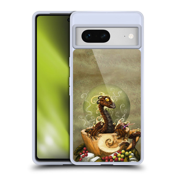 Stanley Morrison Art Brown Coffee Dragon Dragonfly Soft Gel Case for Google Pixel 7