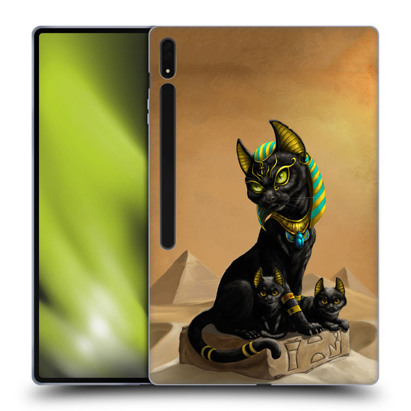 Stanley Morrison Art Egyptian Bastet Cat & Kittens Soft Gel Case for Samsung Galaxy Tab S8 Ultra