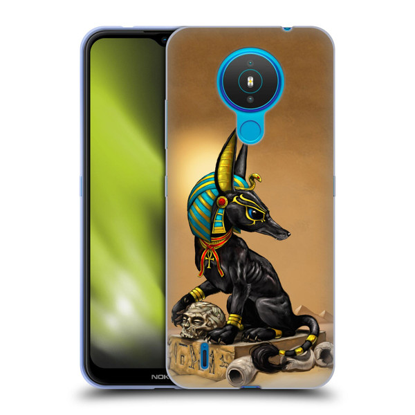 Stanley Morrison Art Egyptian Black Jackal Anubis Soft Gel Case for Nokia 1.4