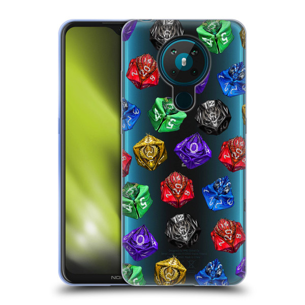 Stanley Morrison Art Six Dragons Gaming Dice Set Soft Gel Case for Nokia 5.3