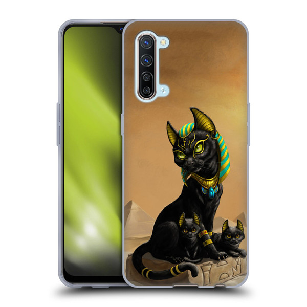 Stanley Morrison Art Egyptian Bastet Cat & Kittens Soft Gel Case for OPPO Find X2 Lite 5G