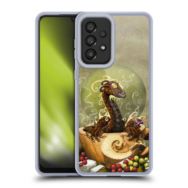 Stanley Morrison Art Brown Coffee Dragon Dragonfly Soft Gel Case for Samsung Galaxy A33 5G (2022)