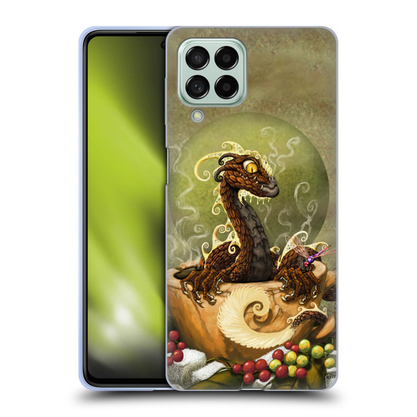 Stanley Morrison Art Brown Coffee Dragon Dragonfly Soft Gel Case for Samsung Galaxy M53 (2022)