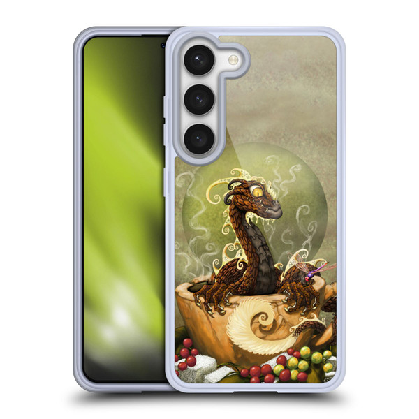 Stanley Morrison Art Brown Coffee Dragon Dragonfly Soft Gel Case for Samsung Galaxy S23 5G