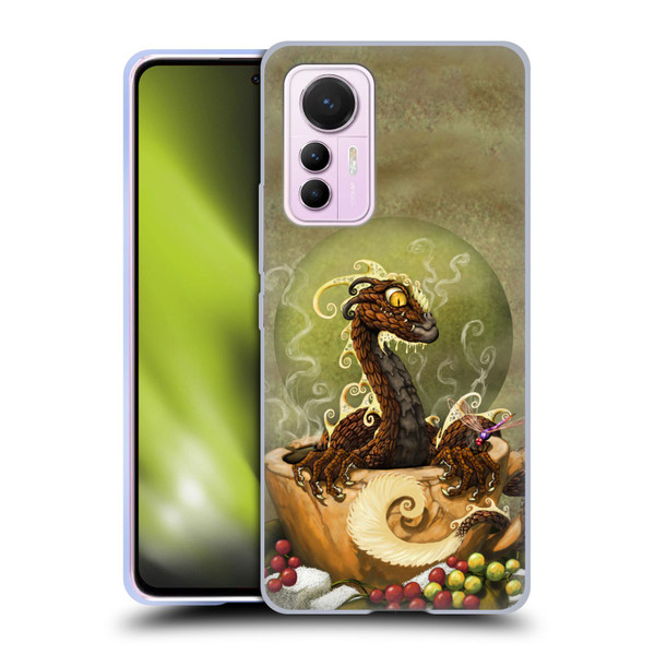Stanley Morrison Art Brown Coffee Dragon Dragonfly Soft Gel Case for Xiaomi 12 Lite