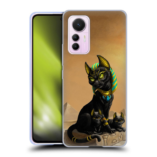 Stanley Morrison Art Egyptian Bastet Cat & Kittens Soft Gel Case for Xiaomi 12 Lite