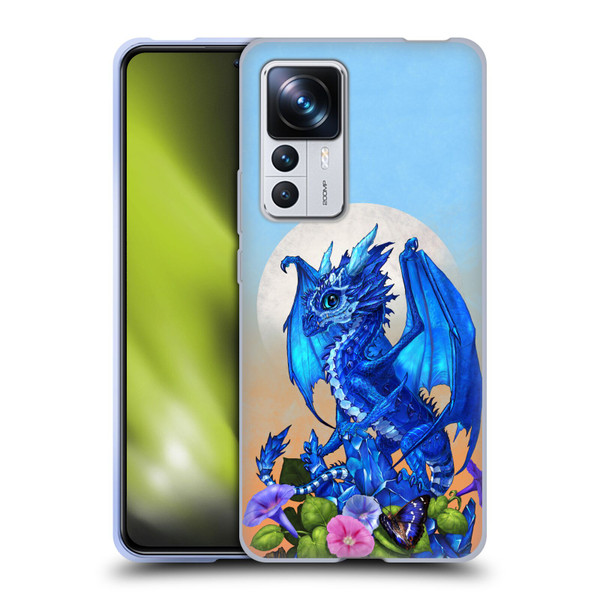 Stanley Morrison Art Blue Sapphire Dragon & Flowers Soft Gel Case for Xiaomi 12T Pro