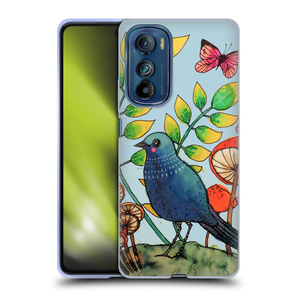 Sylvie Demers Birds 3 Teary Blue Soft Gel Case for Motorola Edge 30