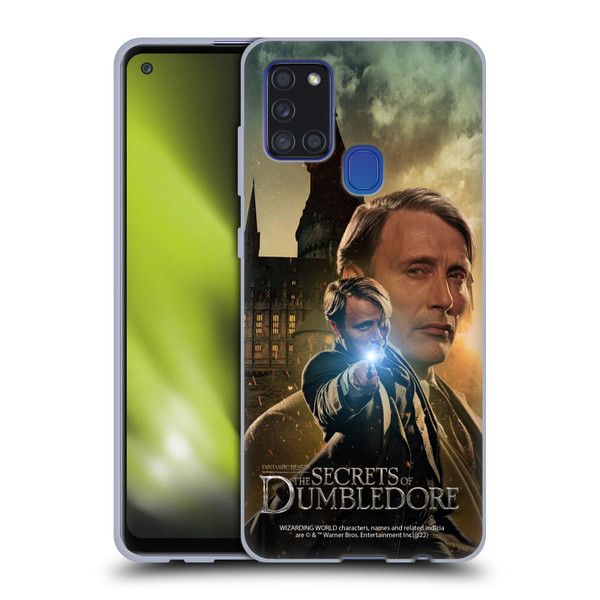 Fantastic Beasts: Secrets of Dumbledore Character Art Gellert Grindelwald Soft Gel Case for Samsung Galaxy A21s (2020)