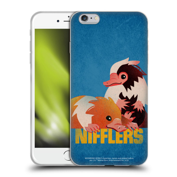 Fantastic Beasts: Secrets of Dumbledore Graphic Badges Nifflers Soft Gel Case for Apple iPhone 6 Plus / iPhone 6s Plus