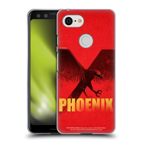 Fantastic Beasts: Secrets of Dumbledore Graphic Badges Phoenix Soft Gel Case for Google Pixel 3
