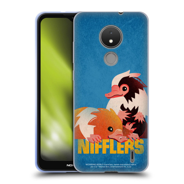 Fantastic Beasts: Secrets of Dumbledore Graphic Badges Nifflers Soft Gel Case for Nokia C21