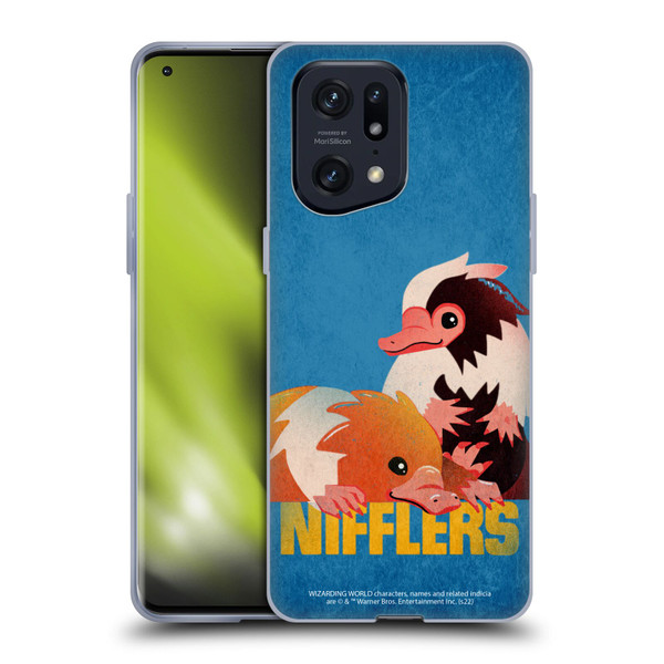Fantastic Beasts: Secrets of Dumbledore Graphic Badges Nifflers Soft Gel Case for OPPO Find X5 Pro