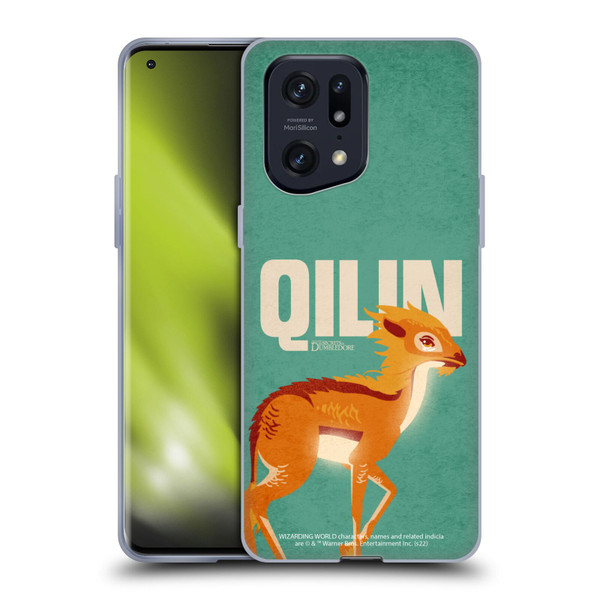Fantastic Beasts: Secrets of Dumbledore Graphic Badges Qilin Soft Gel Case for OPPO Find X5 Pro