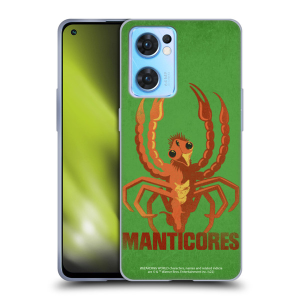 Fantastic Beasts: Secrets of Dumbledore Graphic Badges Manticores Soft Gel Case for OPPO Reno7 5G / Find X5 Lite